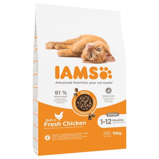 IAMS kattenvoer kitten/junior Chicken 10kg