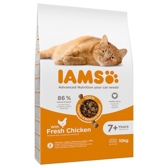 IAMS kattenvoer Senior Chicken 10kg