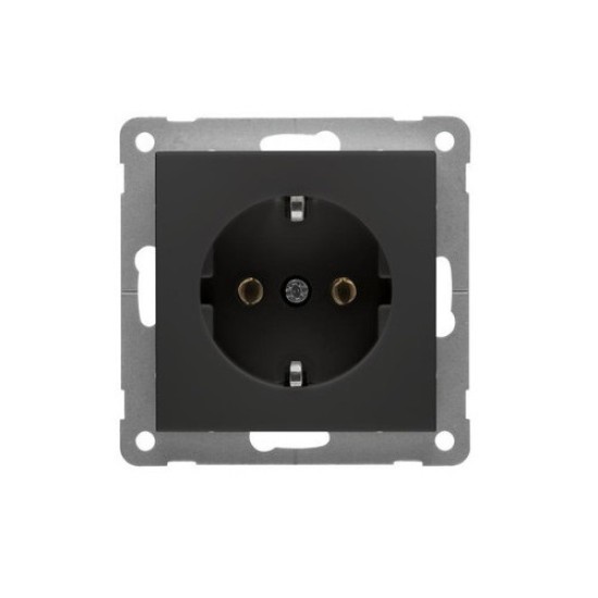 Inbouw stopcontact enkel +RA Badora zwart