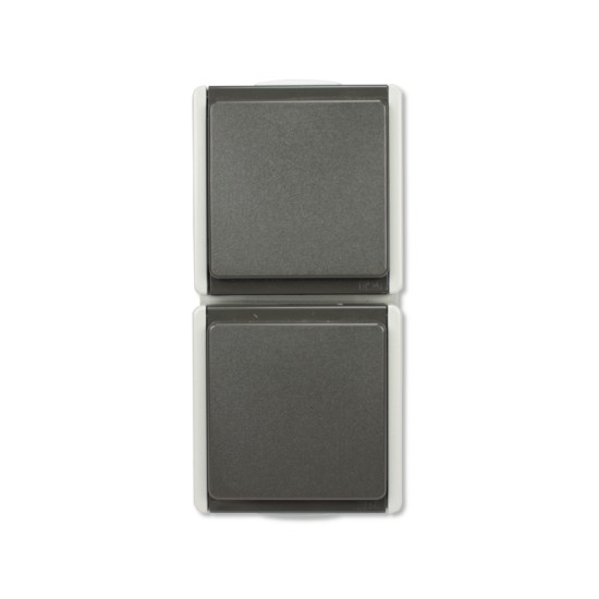 Aquarius IP54 combi horizontaal grijs