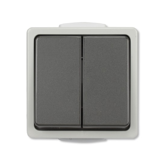 Aquarius IP54 combi horizontaal grijs