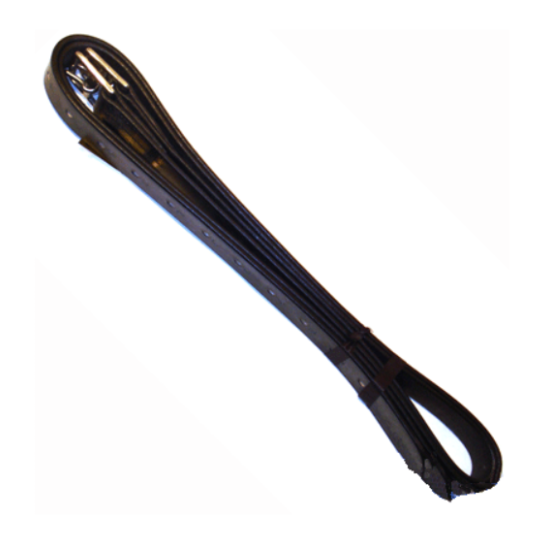 Stijgbeugelriem leer zwart 145cm