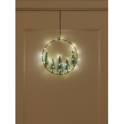 Christmas United krans 40 cm met dennenbomen