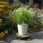Planttrolley rond hout
