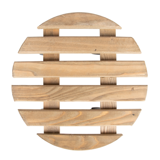 Planttrolley rond hout