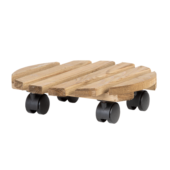 Planttrolley rond hout