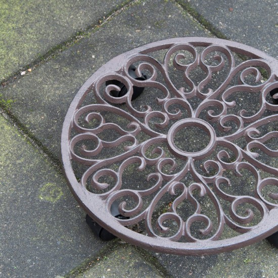 Planttrolley rond gietijzer 50kg Planttrolley rond gietijzer 50kg