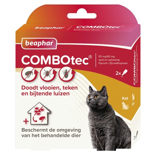 Beaphar Combotec spot-on kat en fret 2 pipetten