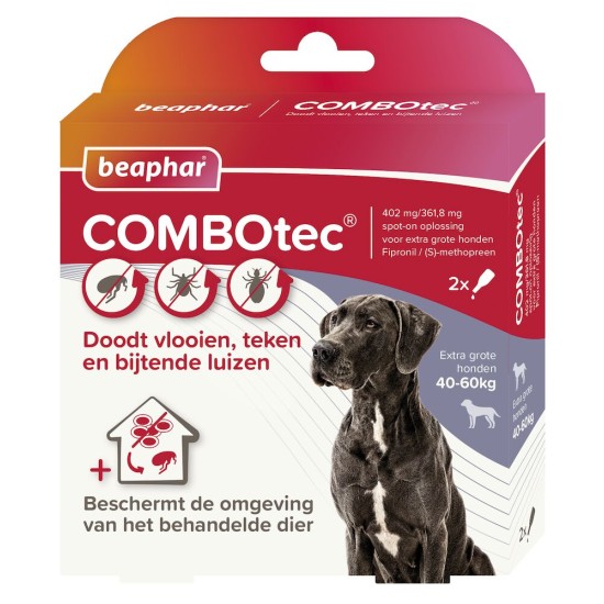 Beaphar Combotec spot-on hond 40-60 kg 2 pipetten