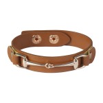 Lederen armband met bit