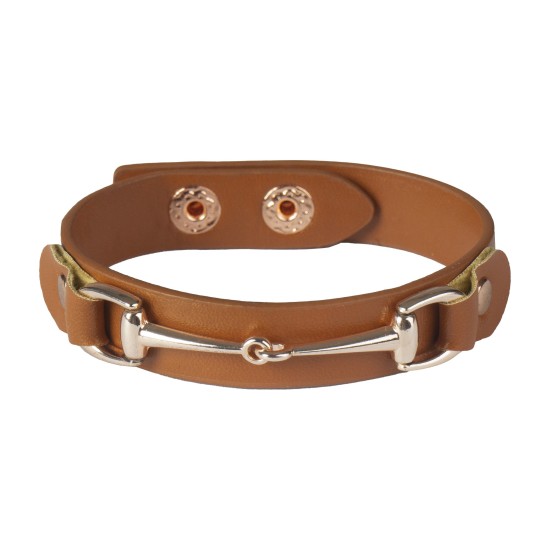 Lederen armband met bit