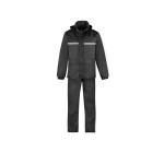 Regenpak met reflectie streep zwart