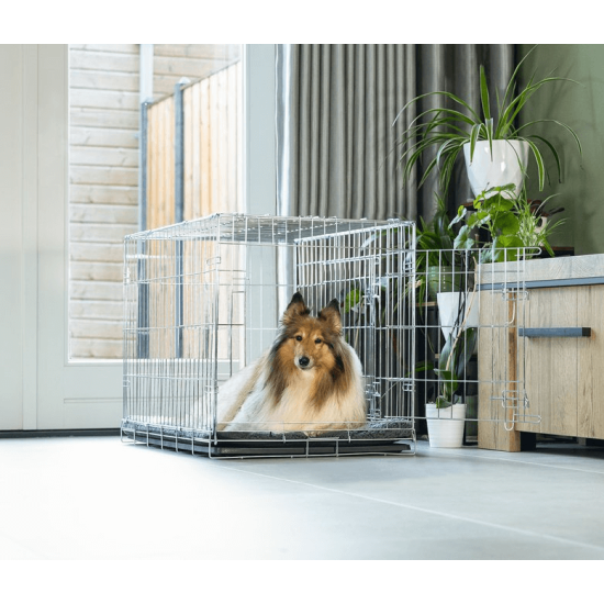 Hondenbench verzinkt 2-deurs 91cm