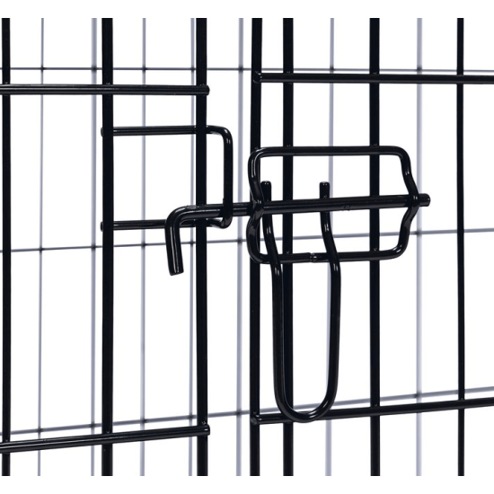 Hondenbench zwart 2-deurs 107cm