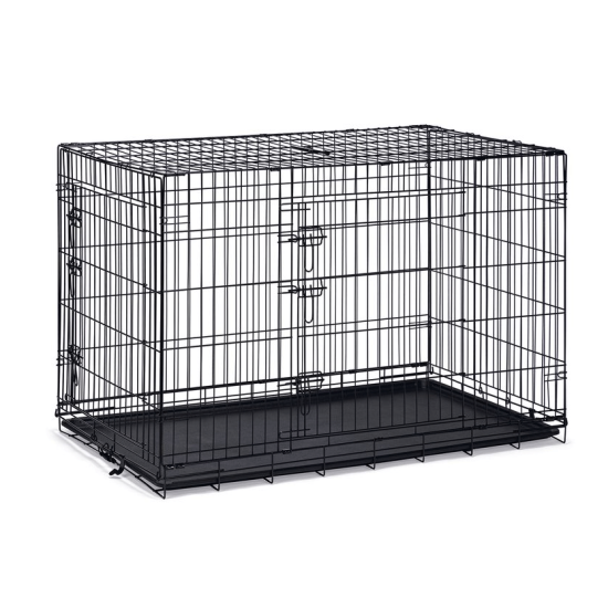 Hondenbench zwart 2-deurs 123cm