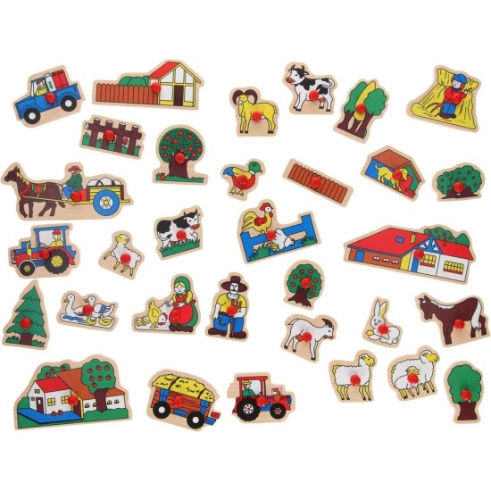 Houten puzzel boerderij extra groot