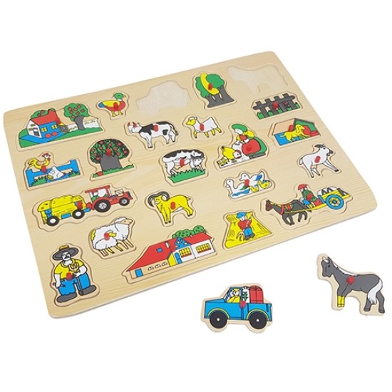 Houten puzzel boerderij groot