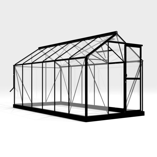 Tuinkas Mary 4 zwart/wit/groengrijs 212x425