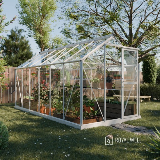 Tuinkas Mary 4 zwart/wit/groengrijs 212x425