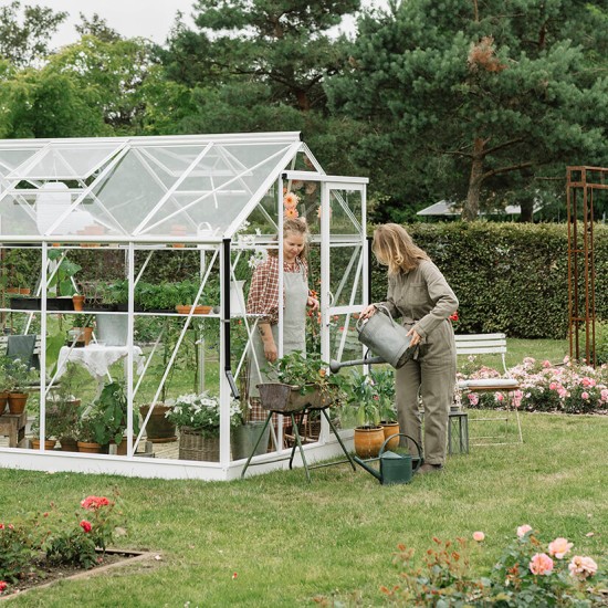 Tuinkas Mary 4 zwart/wit/groengrijs 212x425