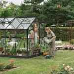 Tuinkas Mary 4 zwart/wit/groengrijs 212x425