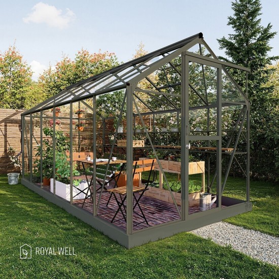 Tuinkas Mary 4 zwart/wit/groengrijs 212x425