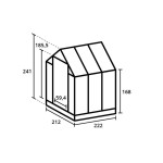 Tuinkas Mary 1 zwart/wit/groengrijs 212x222