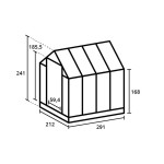 Tuinkas Mary 2 zwart/wit/groengrijs 212x291