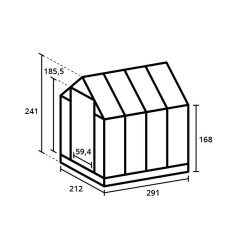 Tuinkas Mary 2 291x212 zwart/wit/groengrijs