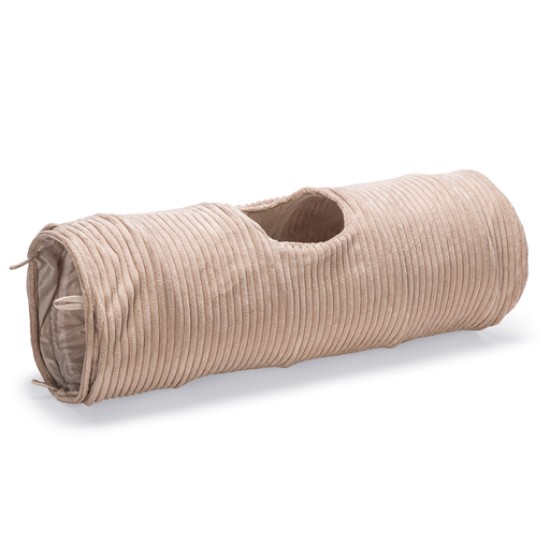 Kattentunnel Ribbed Roze 25x75