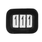 Wedstrijdnummer leer zwart