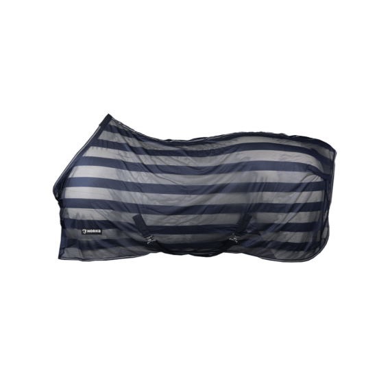 Vliegendeken met strepen blauw
