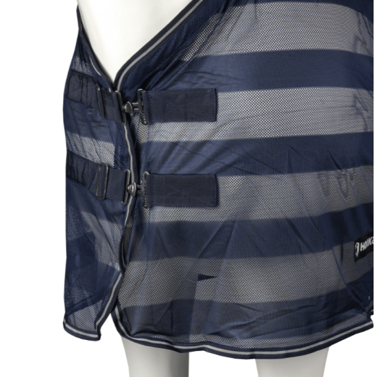 Vliegendeken met strepen blauw
