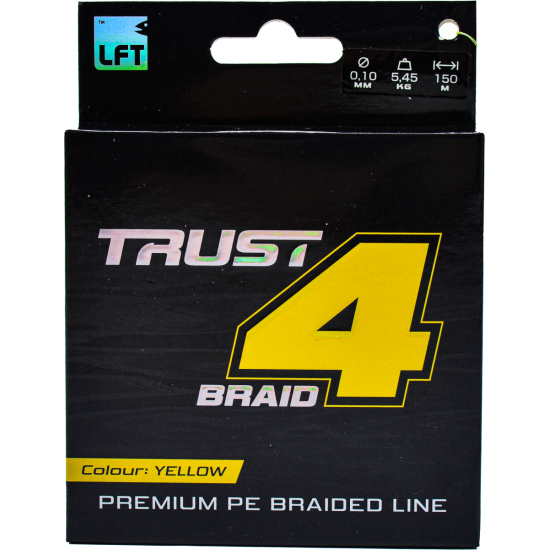 LFT Trust 4-Braid PE Yellow 150m 0,12mm 6,82kg