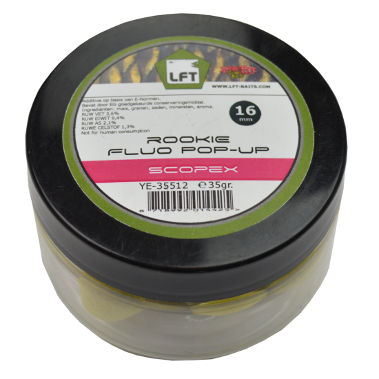 Rookie Fluo Pop-Up Boilies 35gr 16mm Scopex