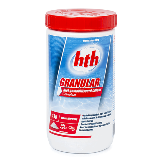 Chloor snelwerkend granulaat HTH 1kg