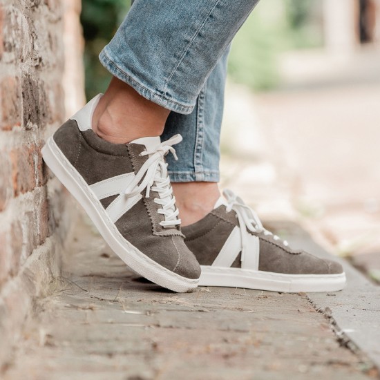 Sneaker Vigo donker taupe Sneaker Vigo donker taupe