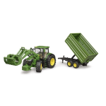 John Deere 7R 350 met aanhanger