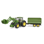 John Deere 7R 350 met aanhanger