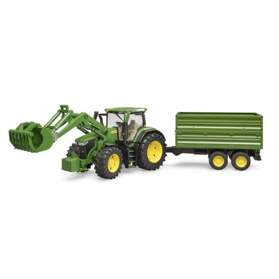John Deere 7R 350 met aanhanger