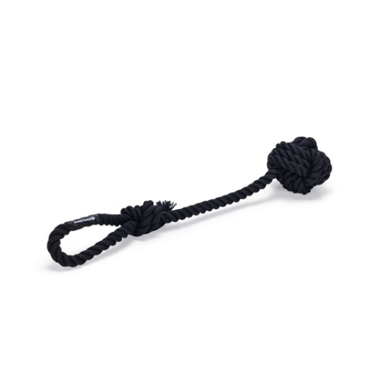 Slingerkoord Vic zwart met bal 40cm