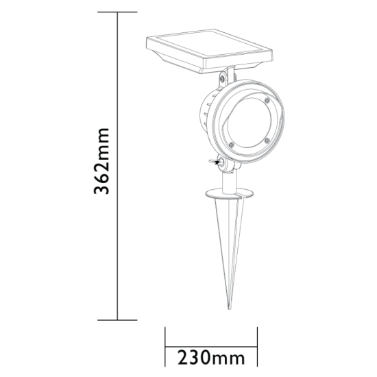Solar Tuinlamp Texas 120lm Intelligent Hybride Tuinspot
