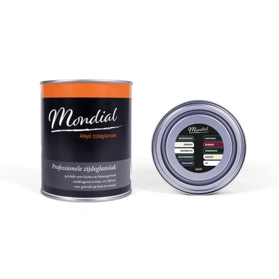 Mondial Zijdeglans Alkyd Zwart 750ml