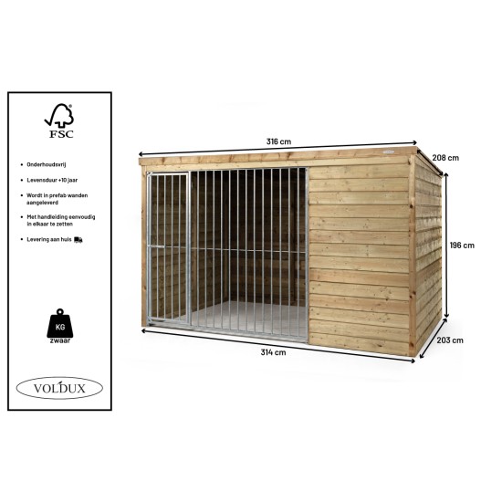 Hondenkennel Sam Grenen Voldux