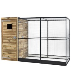 Vogelverblijf Volière Thomas links Voldux