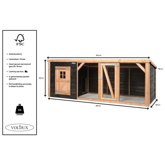 Kippenhok Milan XL Voldux