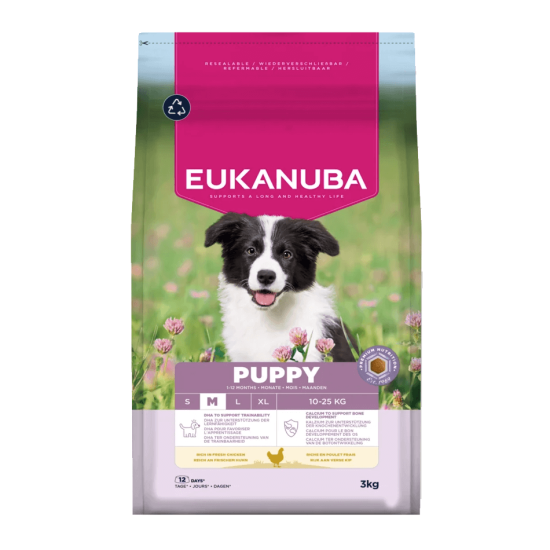Eukanuba Puppy brokjes Medium kip 3kg