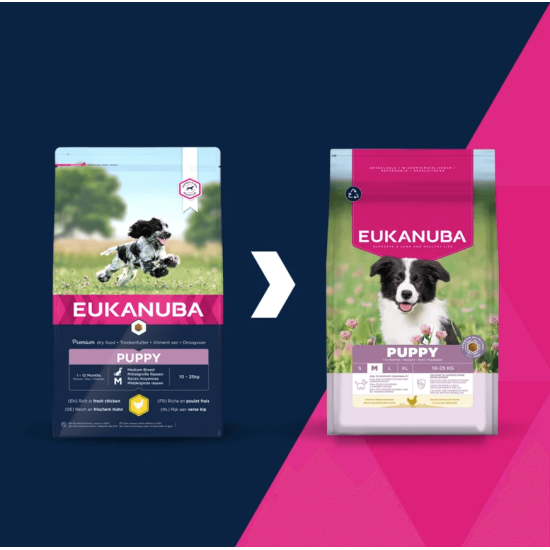 Eukanuba Puppy brokjes Medium kip 3kg