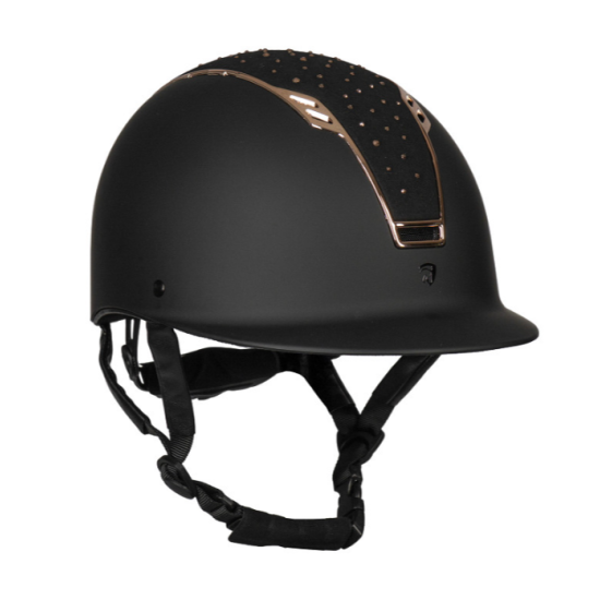 Veiligheidshelm Sparrow zwart/rose strass