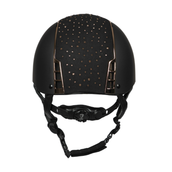 Veiligheidshelm Sparrow zwart/rose strass